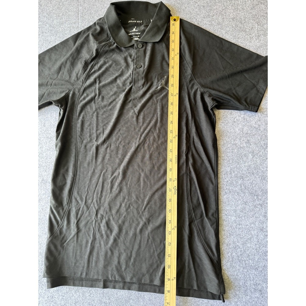 Jordan Golf Dri-FIT ADV Mens Polo Shirt Black Jumpman Logo Size Small
